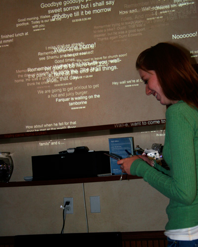 texting the wall